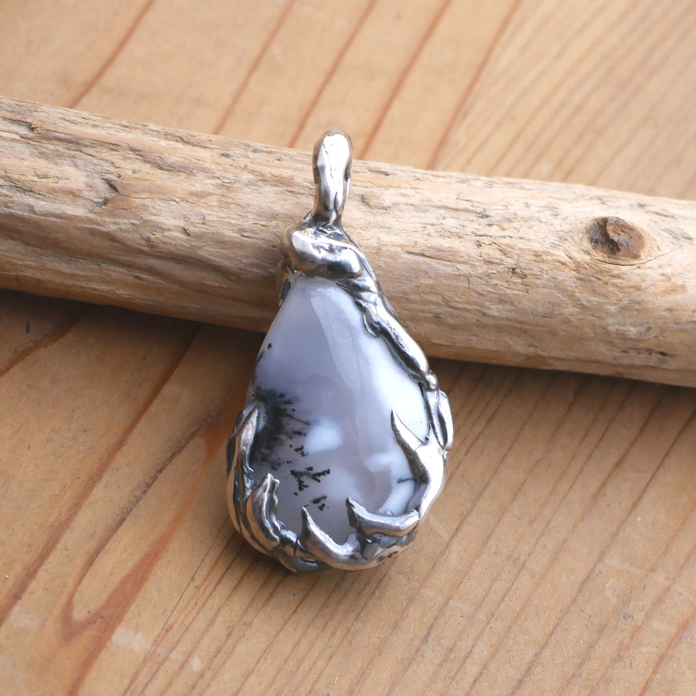 デンドライト×シルバー 　ペンダントトップ　1点モノ