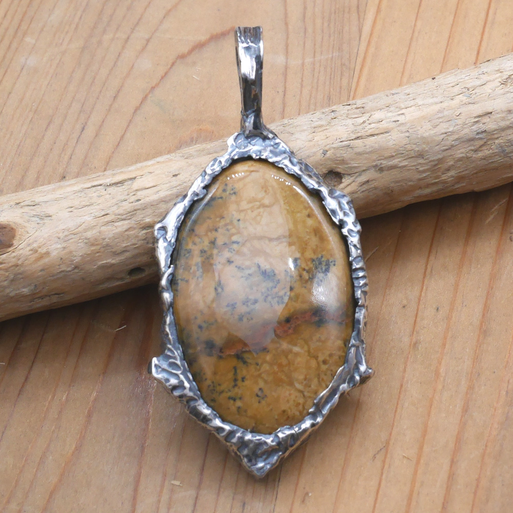 ジャスパー×シルバー 　ペンダントトップ　1点モノ