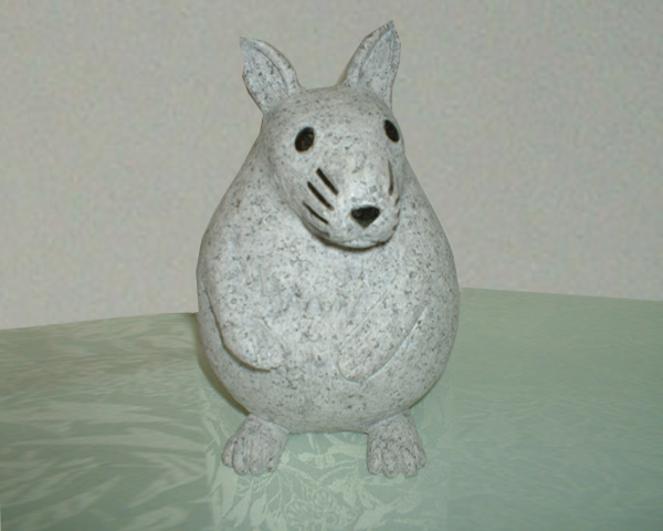 チンチラの置物オブジェ　プレゼントにもキュートなシッポがたまらない！