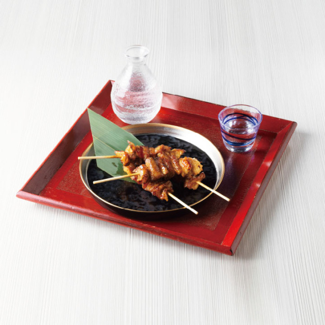 やきとり竜鳳】国産冷凍やきとり・かわ串（たれ味・4本入り）
