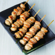 やきとり竜鳳】冷凍やきとり・かわ串（たれ味・5本入り）