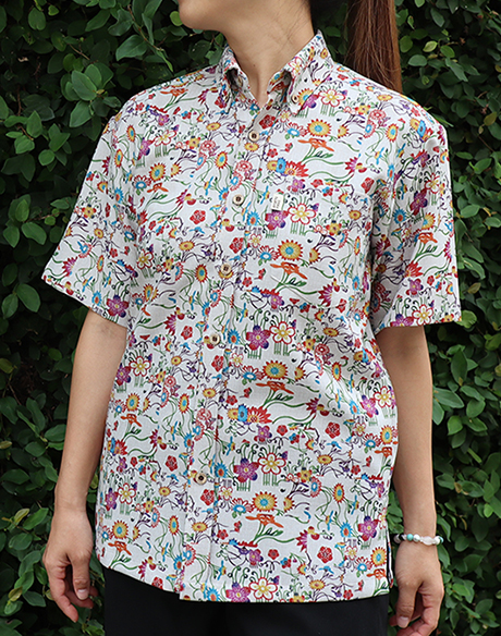 琉球ボタンダウンシャツ OKINAWA DYE WORK