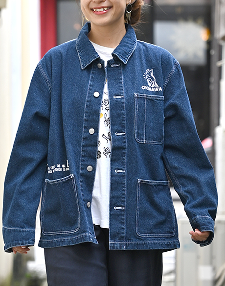 BLUE BLUEインディゴステッチワークスペシャルカバーオールジャケット