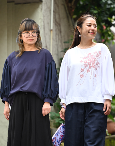 ギャザースリーブカットソー