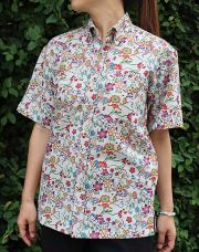 琉球ボタンダウンシャツ　OKINAWA DYE WORK