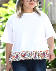 フリルギャザーTシャツ