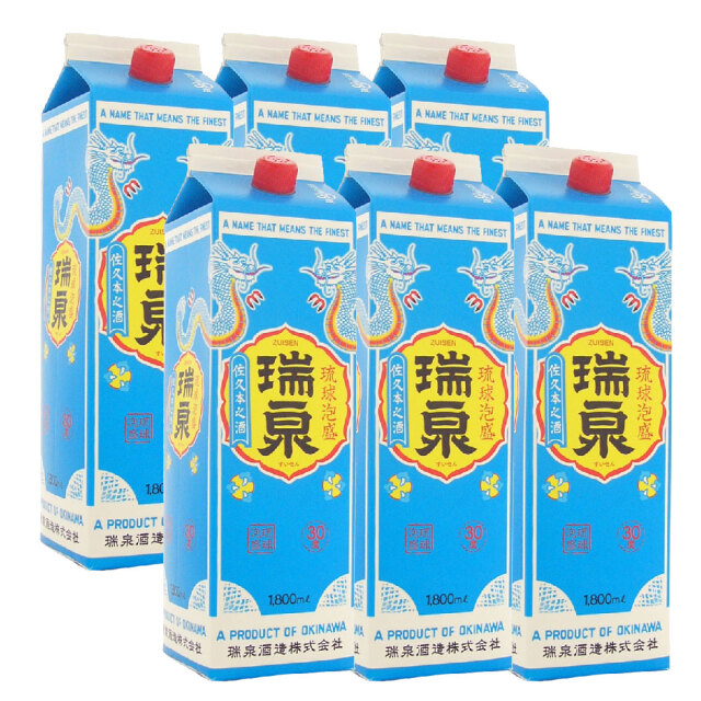 【送料無料】 瑞泉 30度 紙パック 1800ml×6本セット