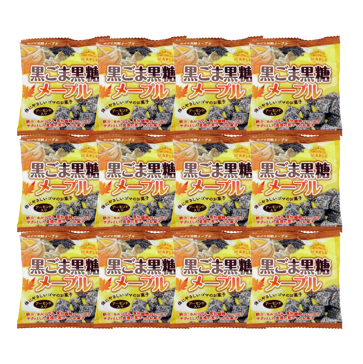 【メール便 送料無料】黒ゴマ黒糖メープル 20g×12個セット 【メール便 送料無料】黒ゴマ黒糖メープル 20g×12個セット