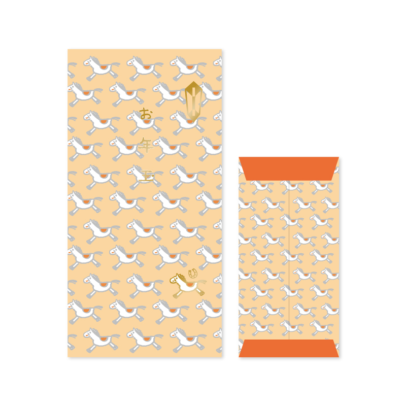 お年玉袋  x10 LOPB-2605：お年玉ぽち袋 ロングサイズ（同柄3枚入り）パターン〔OZ_S〕