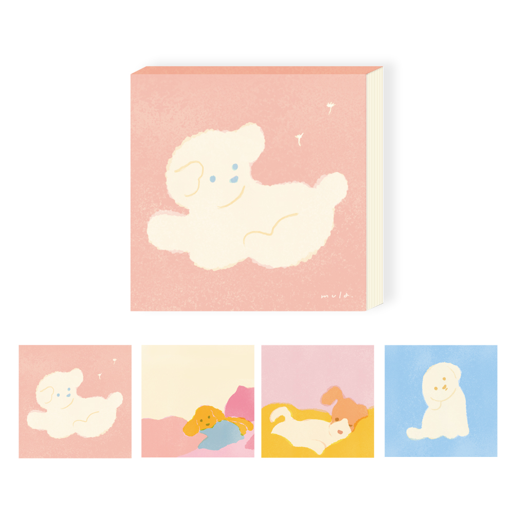 MUM-04：mula メモパッド わんこ 〔OZ〕(4510180956272）