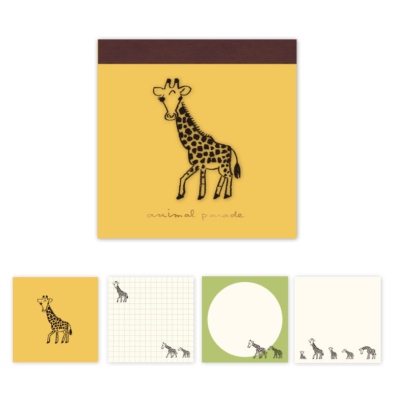 RYU-RYU Animal Parade Memo Pad - Giraffe