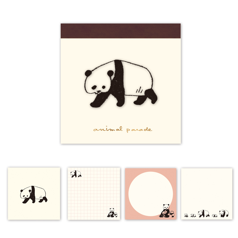 RYU-RYU Animal Parade Memo Pad - Panda