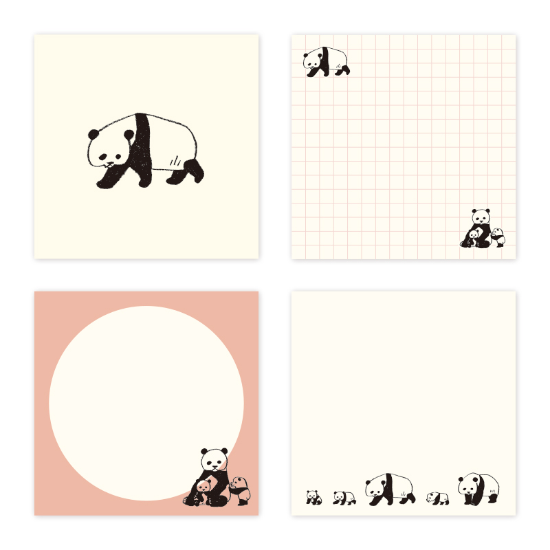 RYU-RYU Animal Parade Memo Pad - Panda