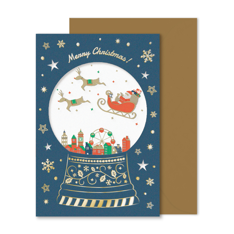 XGC-03：クリスマスグリーティングカード そり〔OZ_S〕