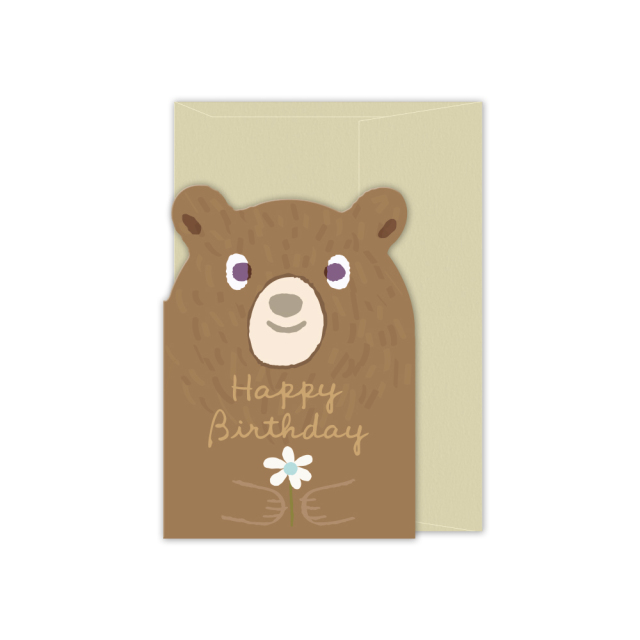 AMBC-01：アニマルミニバースデーカード くま〔OZ〕