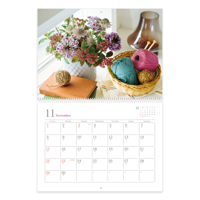 CK-2602：2026年度カレンダー フラワーシーンカレンダー〔OZ_S〕