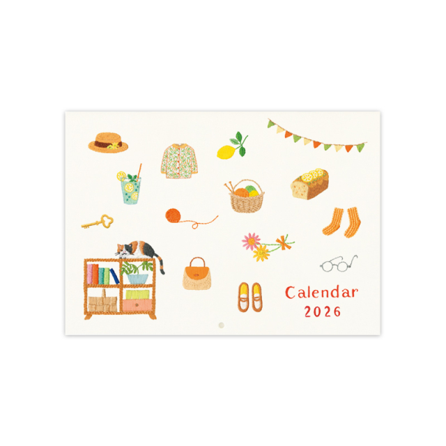 Rio カレンダー壁掛け カラーラインメモ（3か月文字）｜壁掛けカレンダー（名入れ