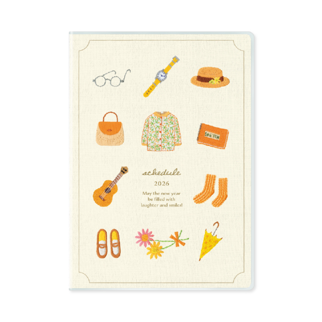 【新作】　高砂人形、几帳セット DSS-2602：2026年度 9月始まり スケジュール帳 B6サイズ 月曜始まり