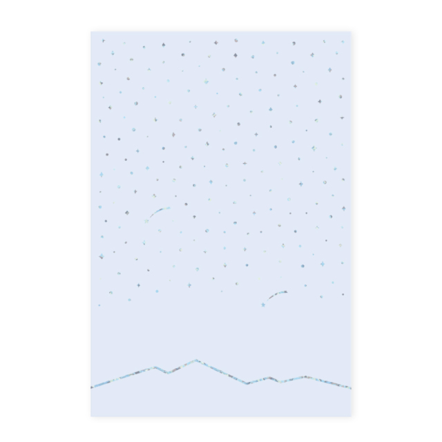 HKP-04：星くずのポストカード 夜・ネイビー〔OZ〕(4510180012206)