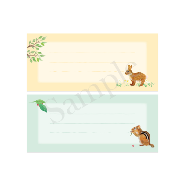 KCS-03：ちょぴっとせん（ミニ一筆箋）森のどうぶつ〔OZ〕