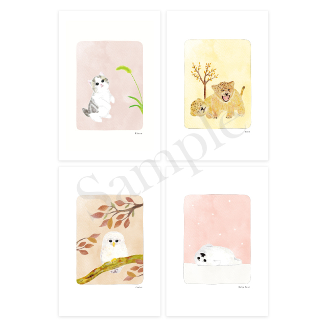 季節のはがき箋