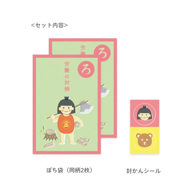 KPB-02：いろはかるたぽち 「ろ」 同柄2枚入り〔OZ〕