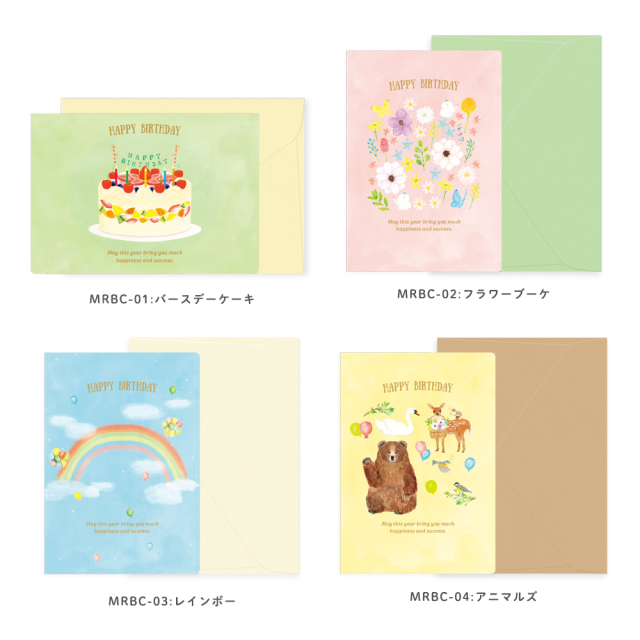 MRBC-01：ミラーバースデーカード バースデーケーキ〔OZ〕(4510180117666)