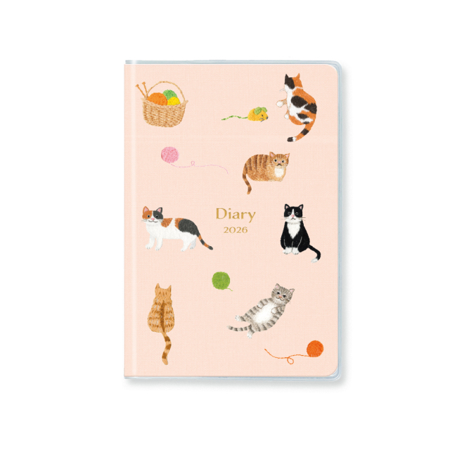 SDK-2605：2026年度 2月始まり スケジュール帳 A6サイズ 日曜始まり 6