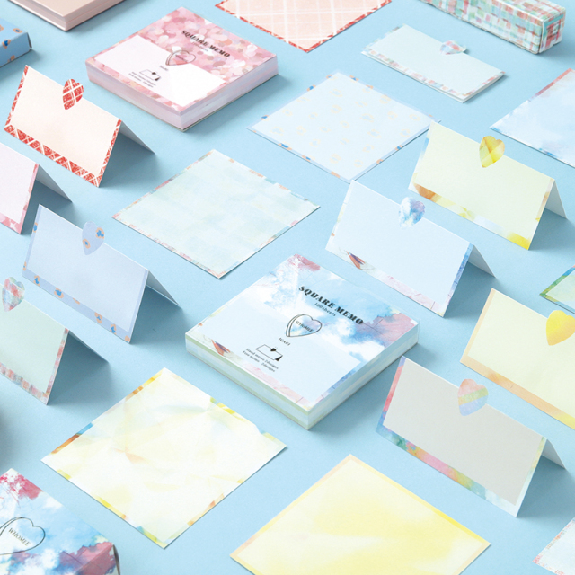 WHM-01：WHOMEE(フーミー) スクエアメモパッド ピンクドロップ〔OZ〕