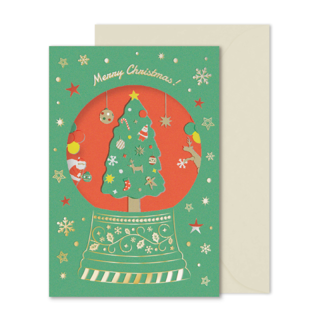 XGC-03：クリスマスグリーティングカード そり〔OZ_S〕