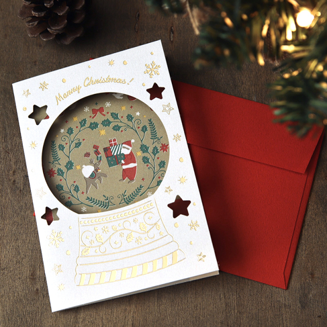 XGC-04：クリスマスグリーティングカード リース〔OZ_S〕
