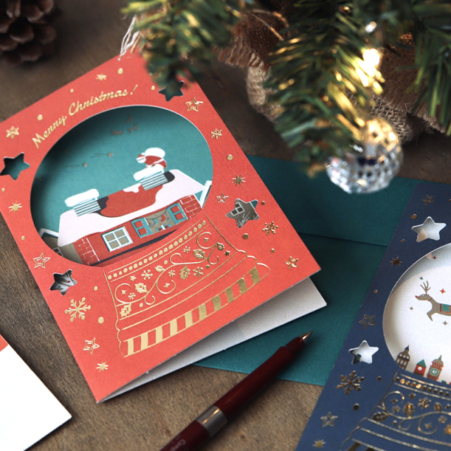 XGC-03：クリスマスグリーティングカード そり〔OZ_S〕
