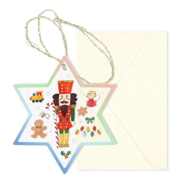 XTC-06：クリスマスタグカード くるみ割り人形〔OZ_S〕