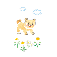 あわいろ水彩_おさんぽいぬ