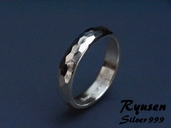 純銀ryusen亀甲リング4.5ｍｍ