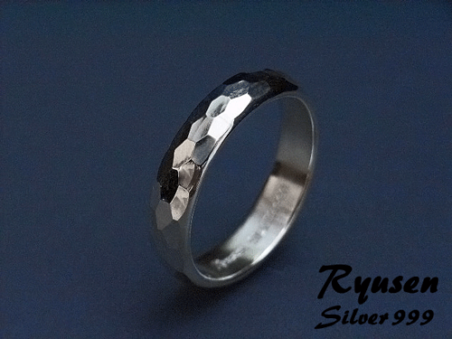 純銀ryusen亀甲リング4.5ｍｍ