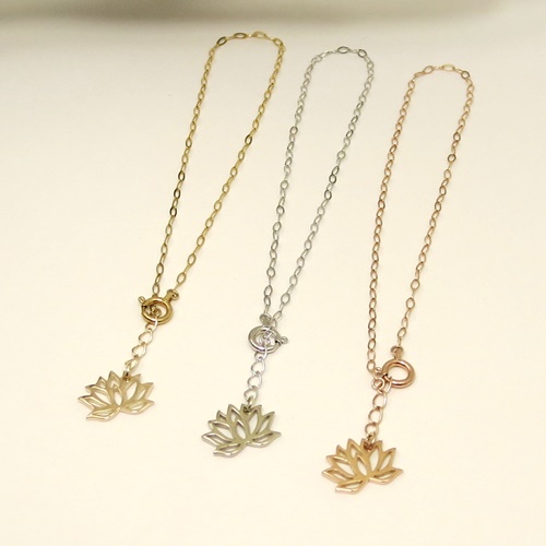 蓮ブレスレット K10ゴールド