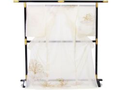 売約済み　　新品 正絹袷 カラー手刺繍 訪問着 藤井隆 螺鈿袋帯セット トール 正絹≪皇室献上作家 藤井寛 作 特撰 京友禅染 夏 訪問着 「雲間山霞