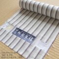 木綿100％男女兼≪【紺仁】謹製 越後 片貝木綿 反物「縦縞（アイボリー）」≫