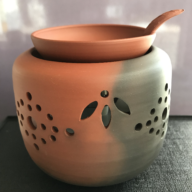 再登場 送料無料 多機能電子茶香炉 無名異焼 玉山窯元 窯変