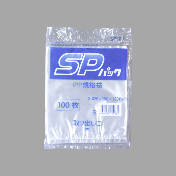 Sp Pack SPパック SP-01 菓子パン用 Sサイズ(0.025mm×150mm×180mm) 1000枚入