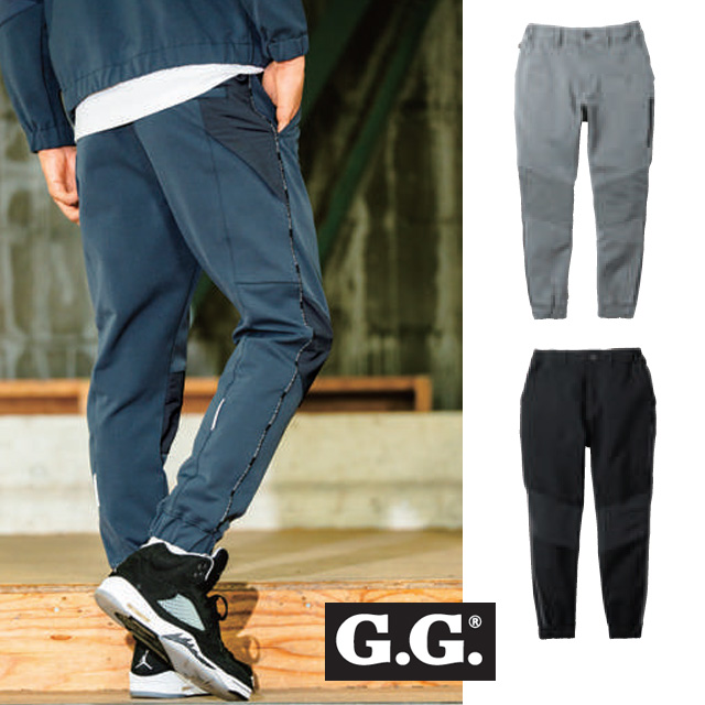 SOWA0542-07 ジョガーパンツ( ノータック、脇ゴム)