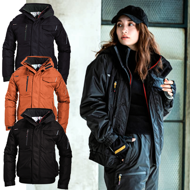 7210 BURTLE(バートル) 大型フード付き　防寒ブルゾン（男女兼用）