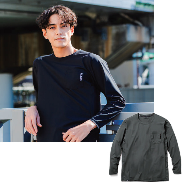 SOWA0595-52 長袖Ｔシャツ(胸ポケットあり)