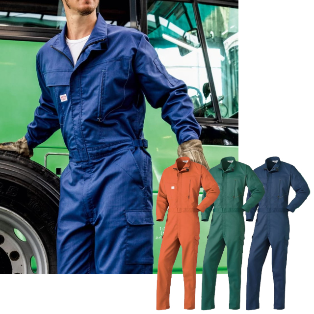 2855 AUTO-BI 長袖つなぎ服（春夏）(1-2855)