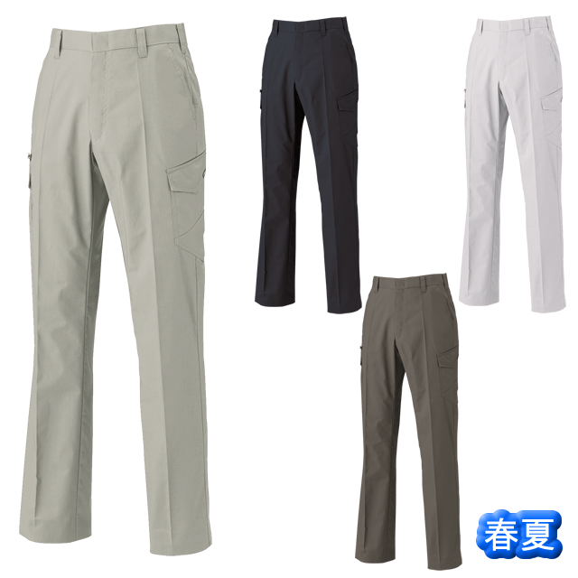 1696 XEBEC(ジーベック) ノータックラットズボン