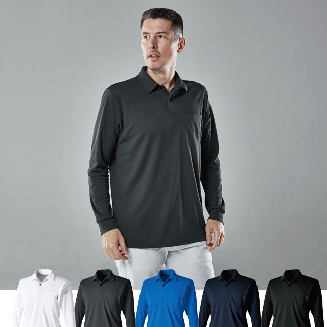 T6075 TS-DESIGN ドライロングスリーブポロシャツ