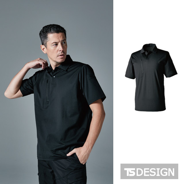 T8565 TS-DESIGN TS DEOドッツショートスリーブポロシャツ