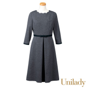 U4023 UNILADY(ユニレディ) 七分袖ワンピース