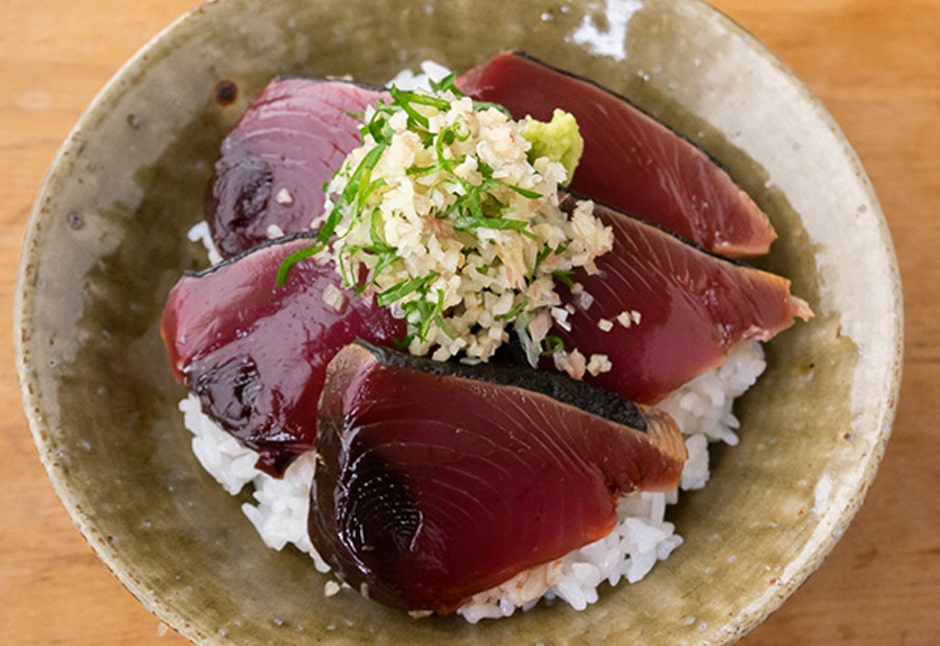 気仙沼産カツオたたき漬丼